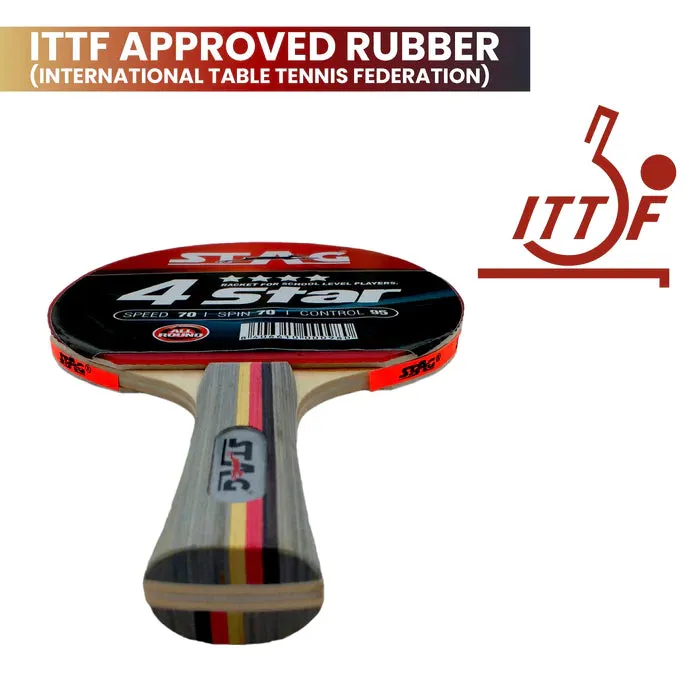 STAG 4 STAR TABLE TENNIS RACQUET