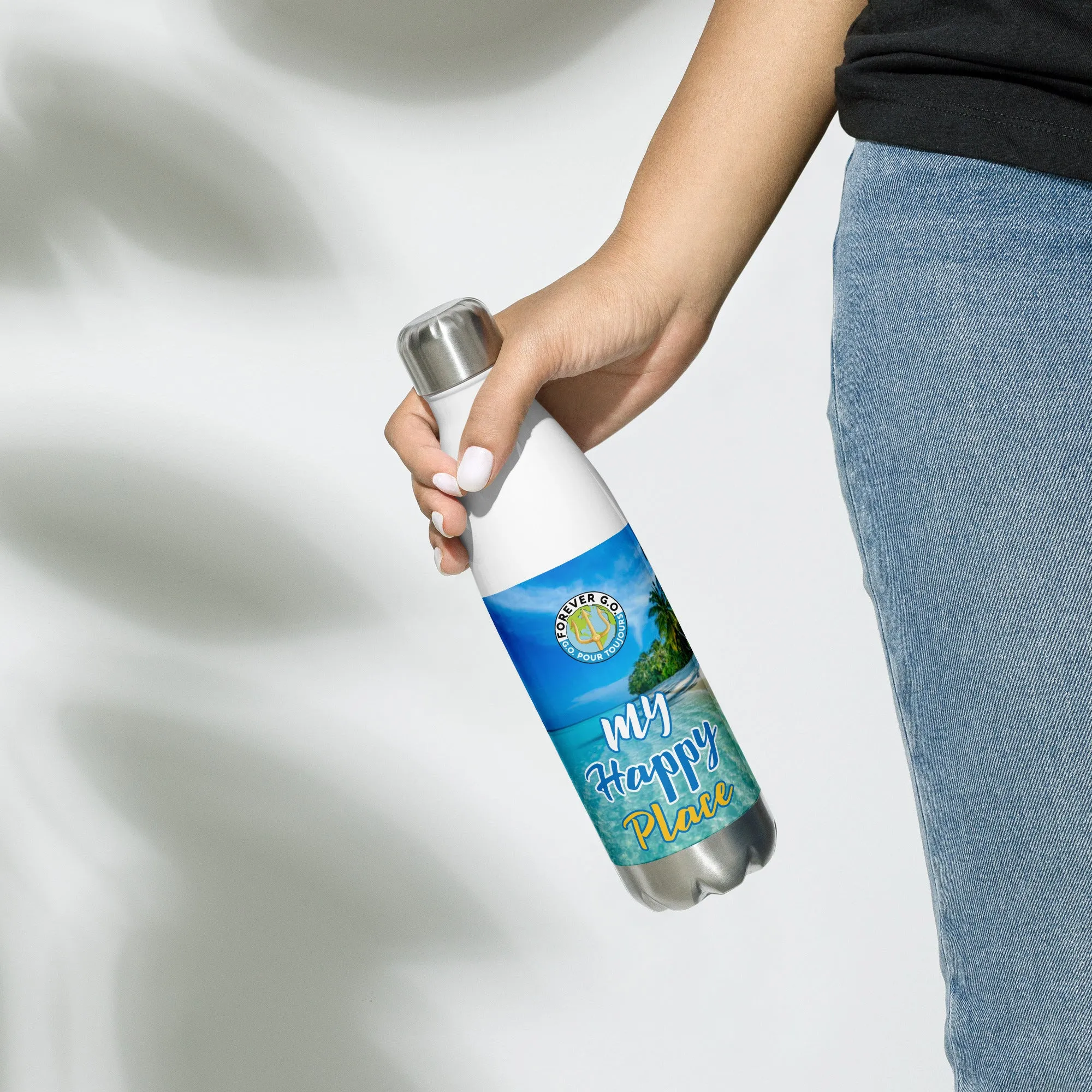 Stainless steel water bottle - My  Happy Place