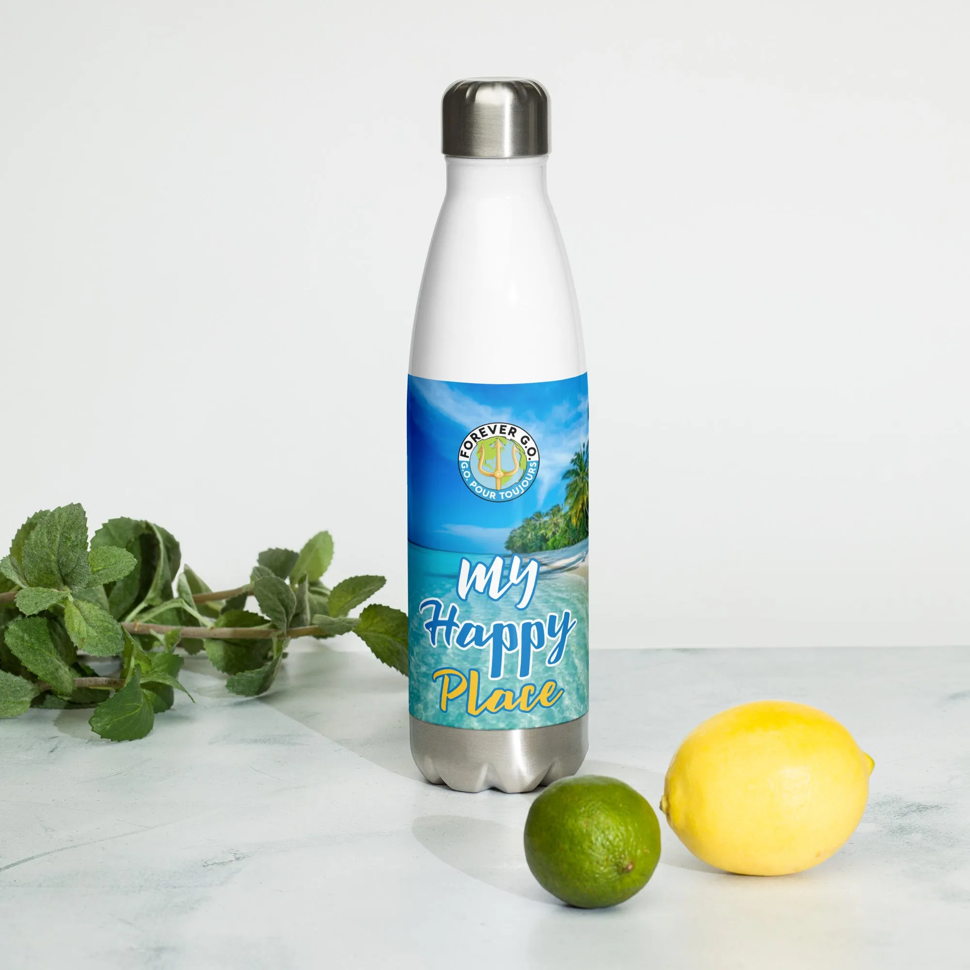 Stainless steel water bottle - My  Happy Place