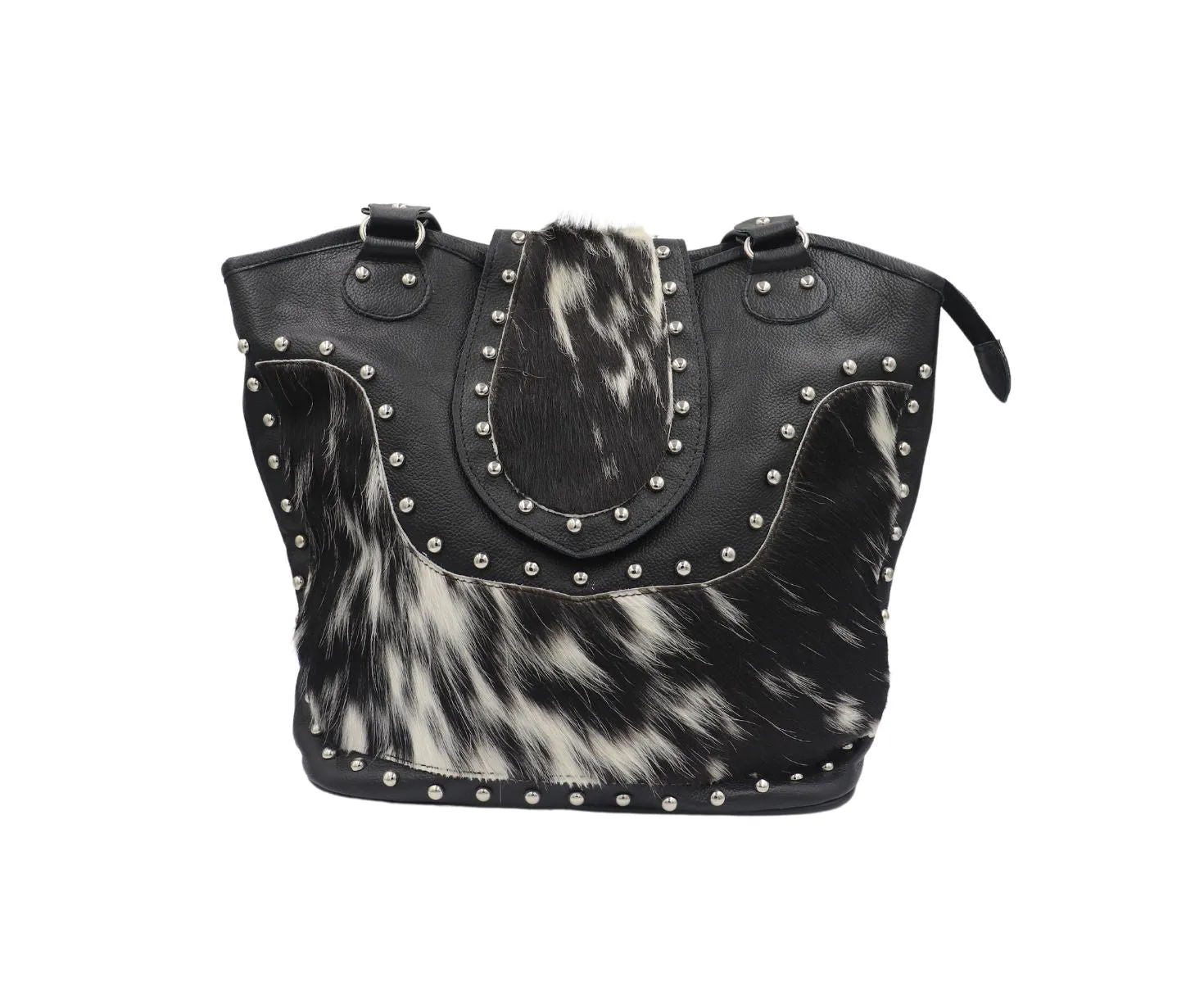 Studded Carry-all Cowhide Bag