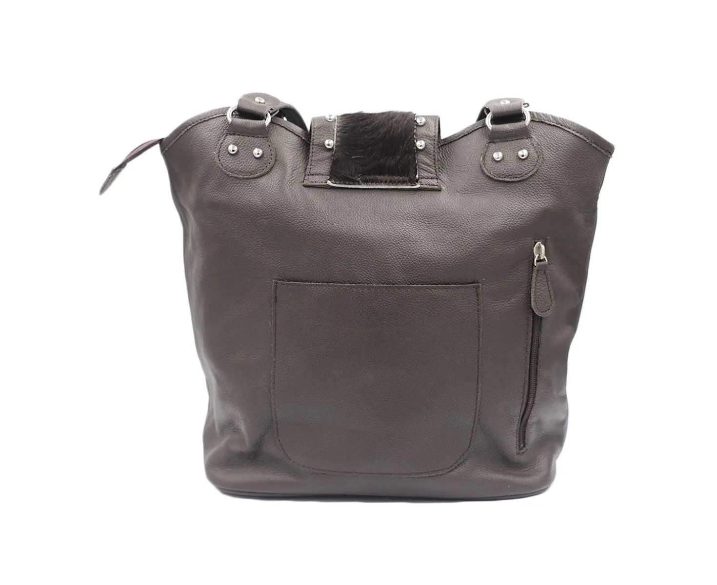 Studded Carry-all Cowhide Bag