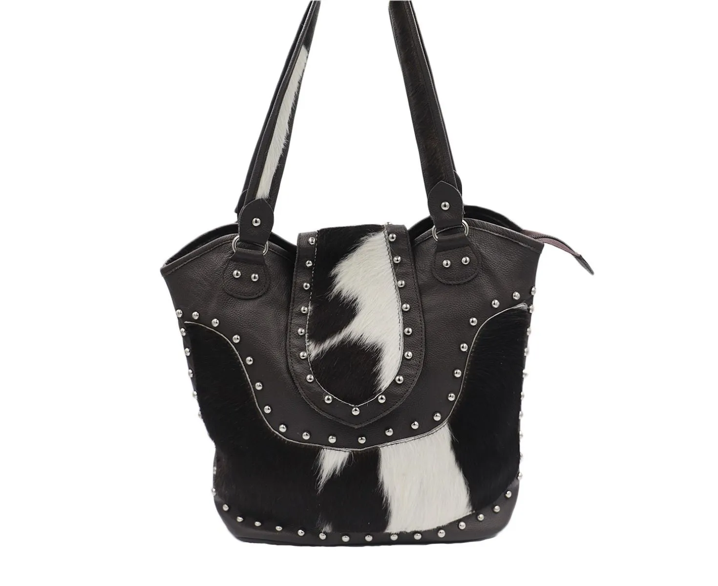 Studded Carry-all Cowhide Bag
