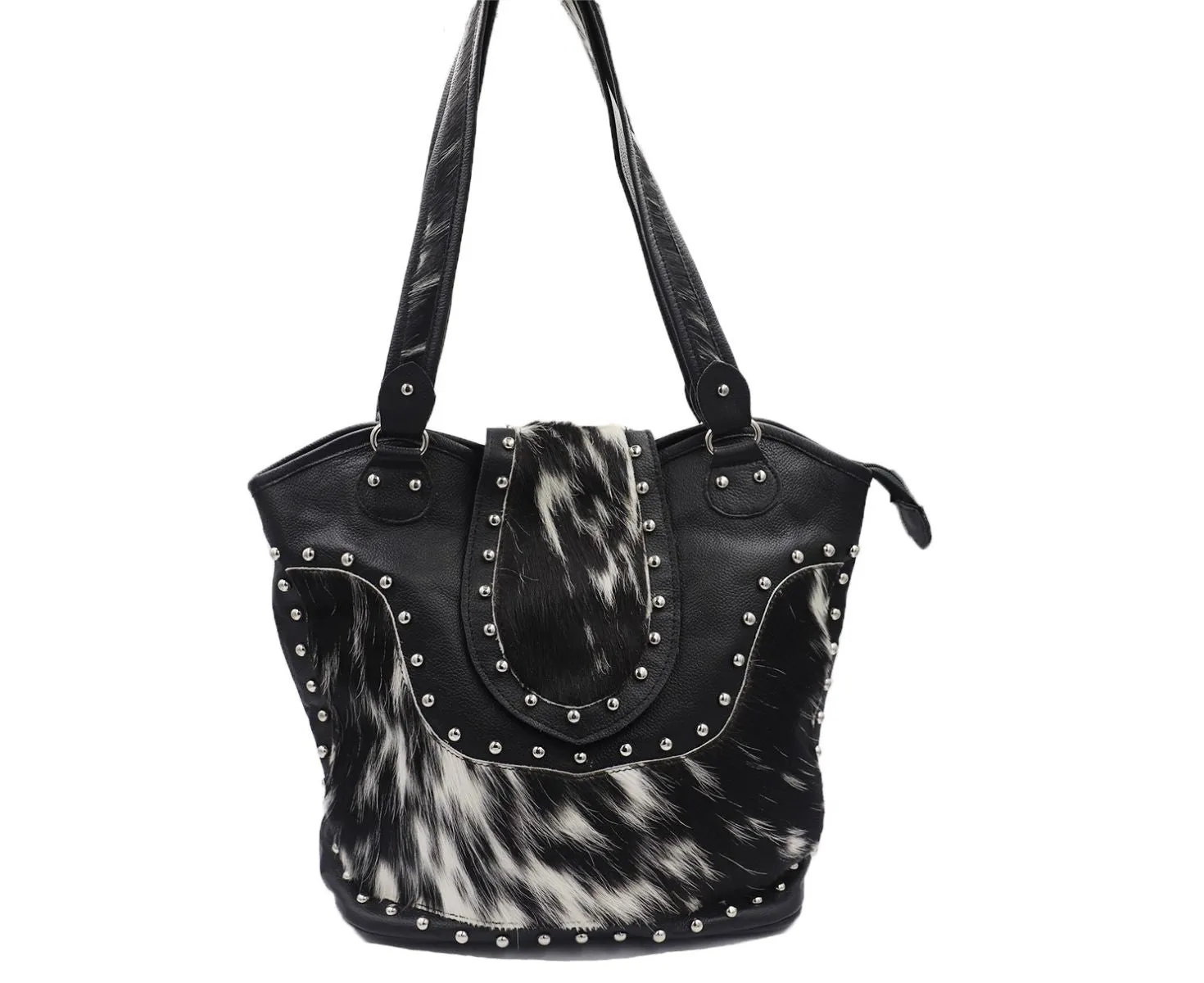 Studded Carry-all Cowhide Bag