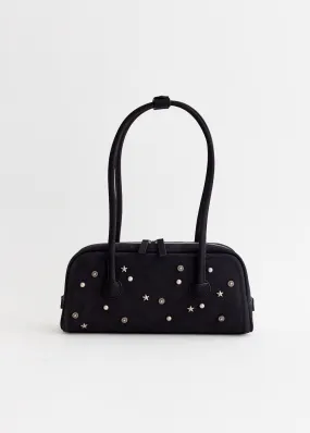 Studded Soft Baguette Bag