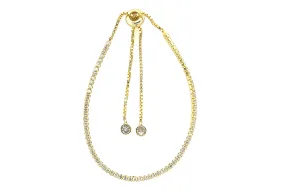 Tennis CZ Bracelet Pull String