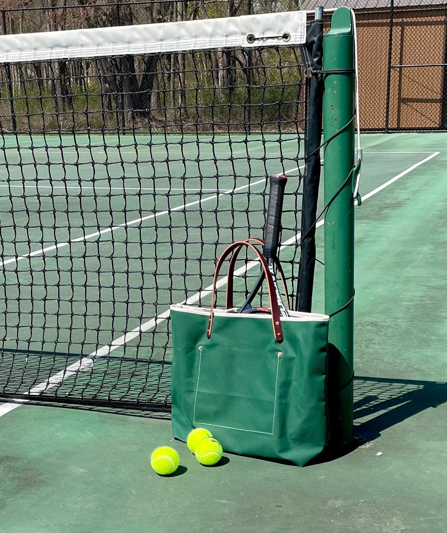 Tennis Green Waxed Canvas All Day Tote
