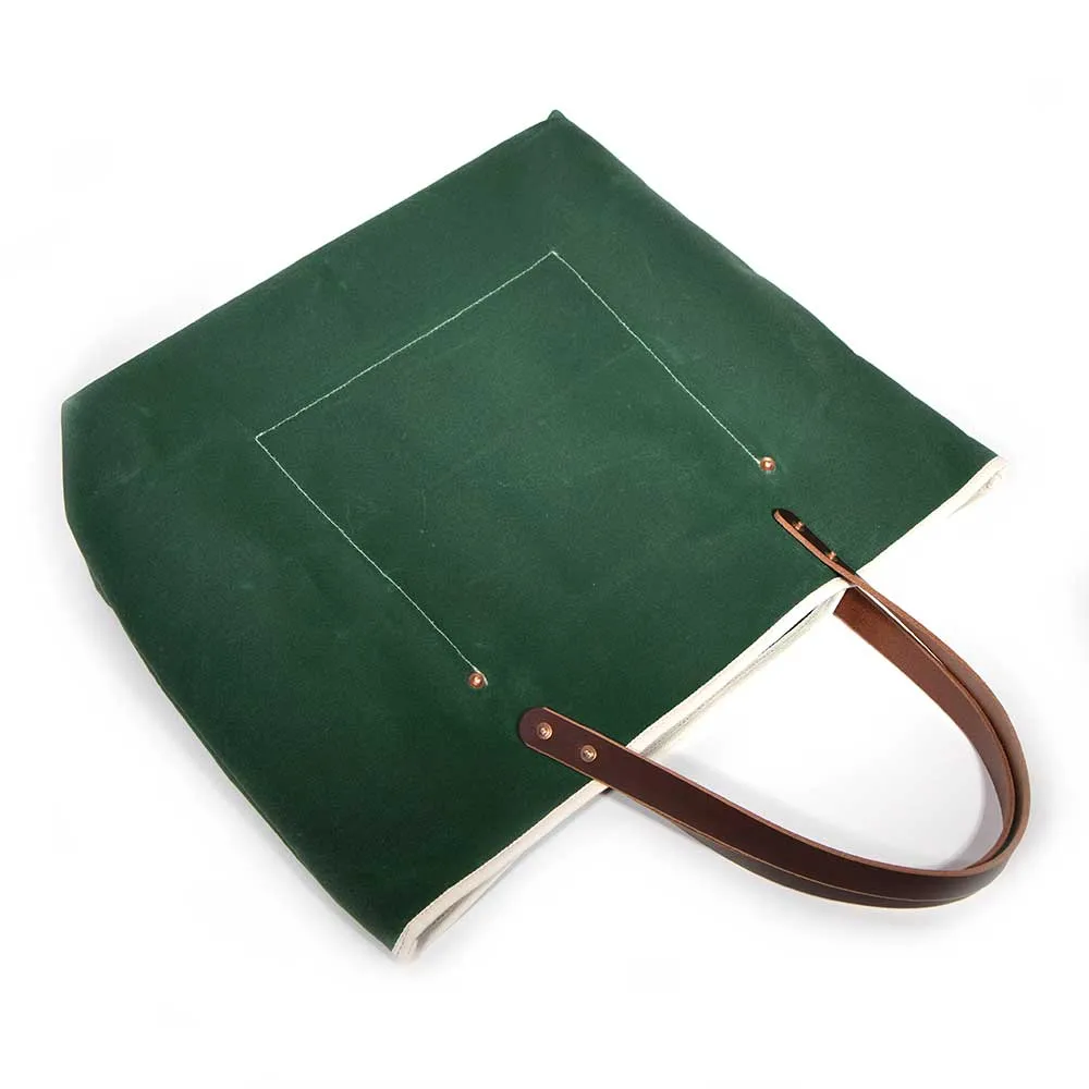 Tennis Green Waxed Canvas All Day Tote