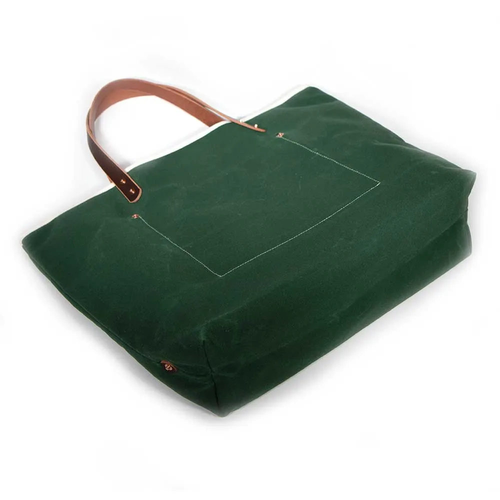 Tennis Green Waxed Canvas All Day Tote