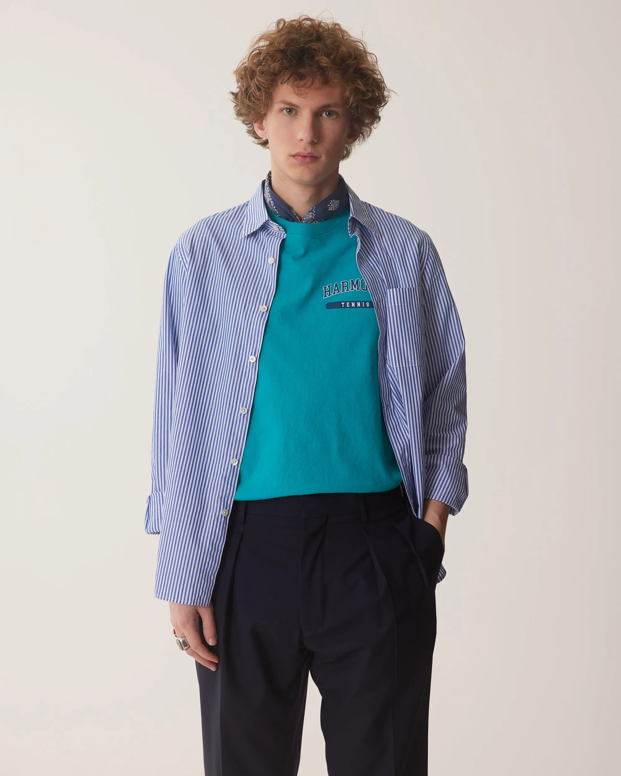 Tennis Tee - Sea Green - Cotton Jersey