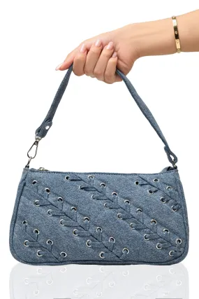Tie It Up Denim Shoulder Bag