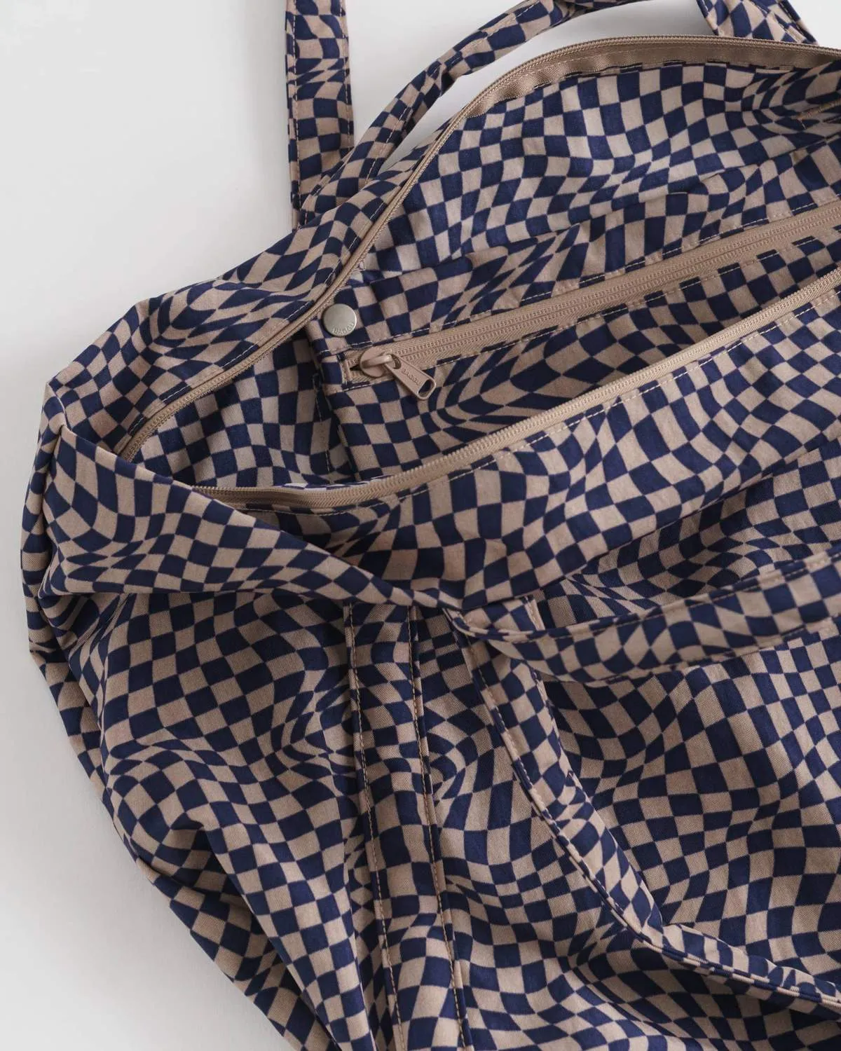 Travel Cloud Bag - Indigo Trippy Checker