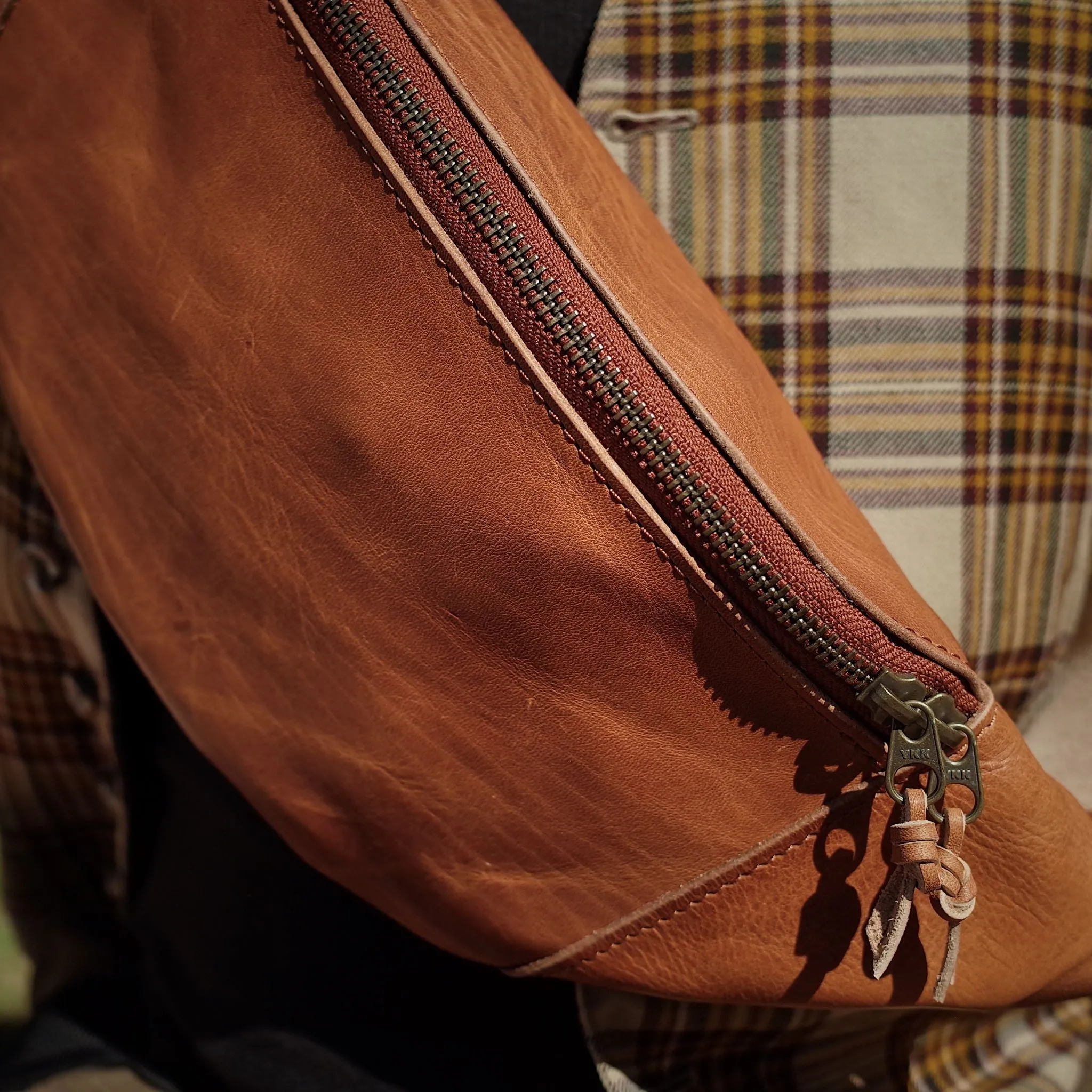 Verdun Leather Fanny Pack – English Tan Edition
