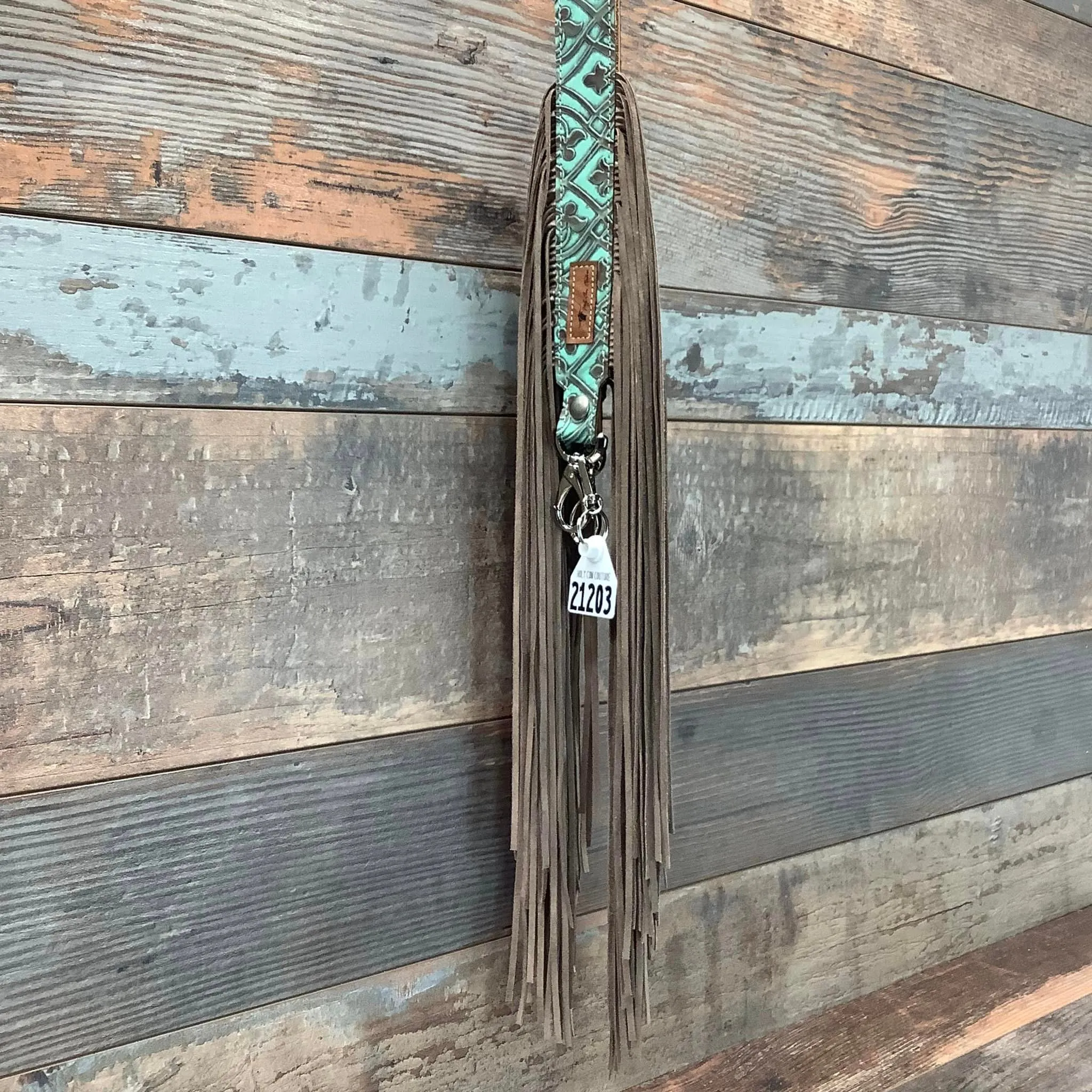 Western Mini Leather Fringe Strap 48" #21203