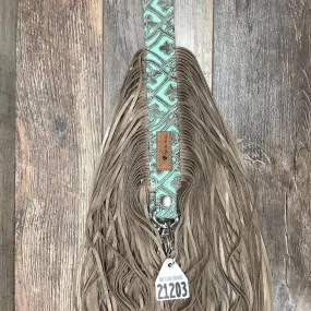 Western Mini Leather Fringe Strap 48" #21203