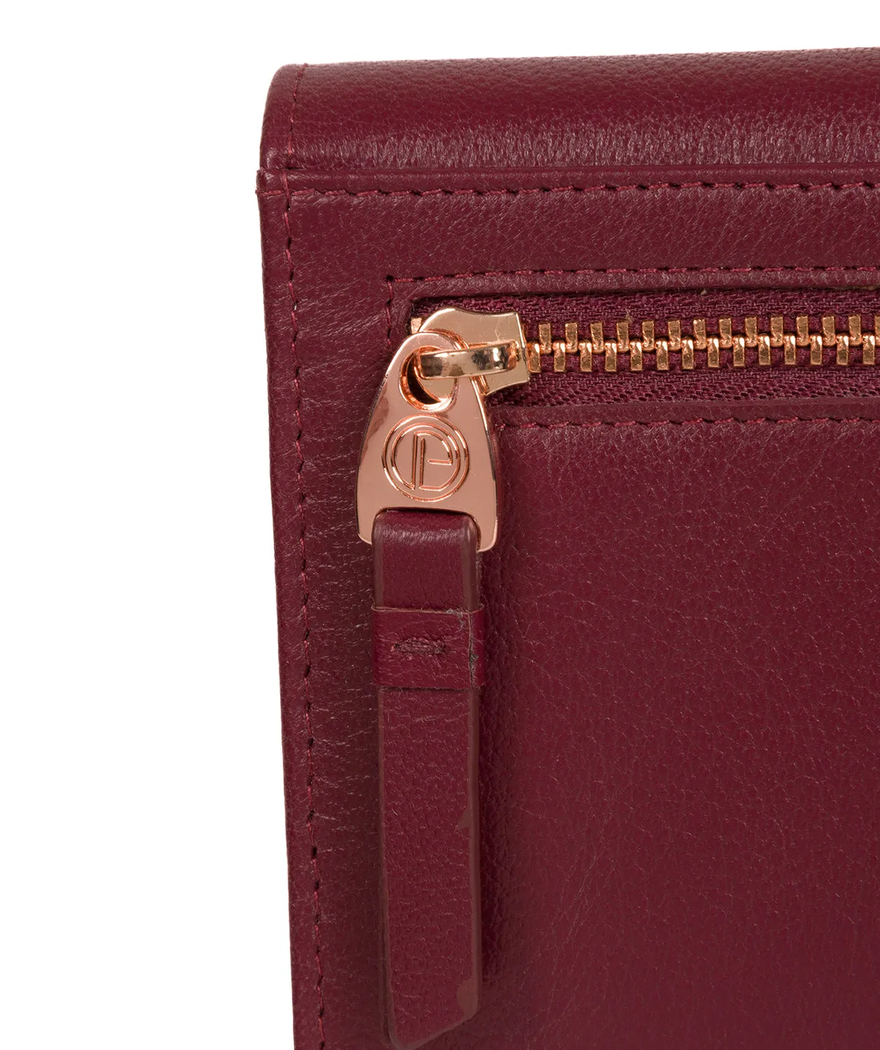 'Wren' Pomegranate Leather Purse