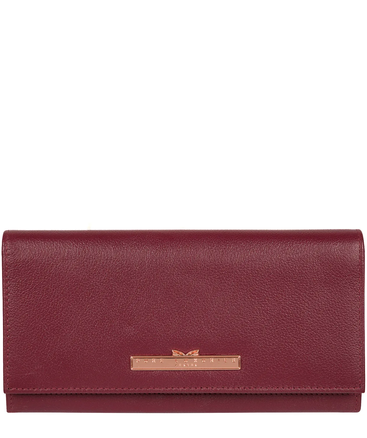 'Wren' Pomegranate Leather Purse
