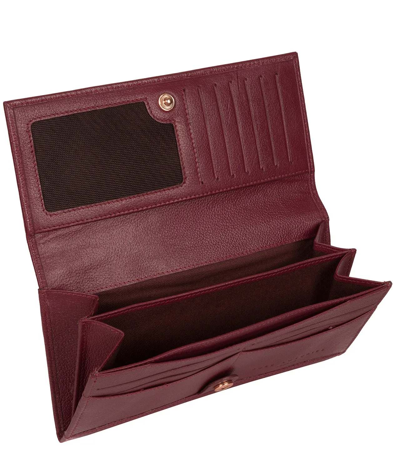 'Wren' Pomegranate Leather Purse