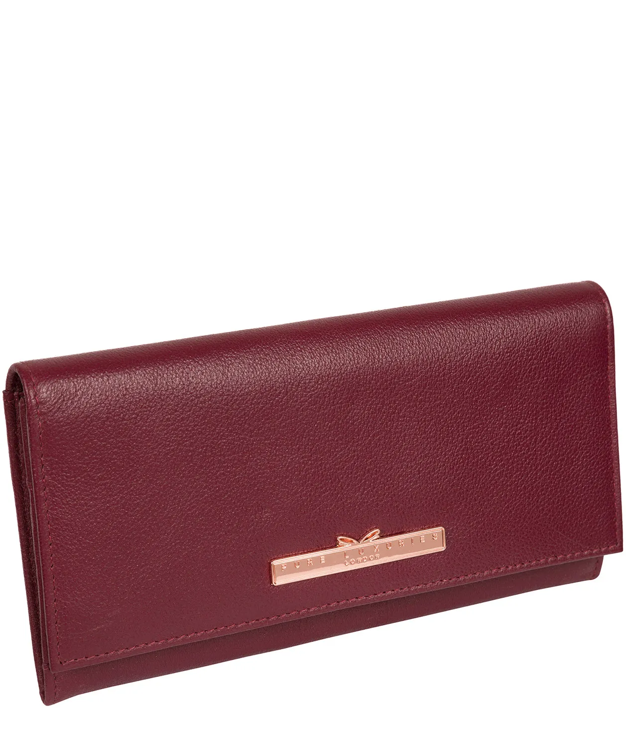 'Wren' Pomegranate Leather Purse