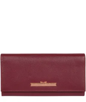 'Wren' Pomegranate Leather Purse